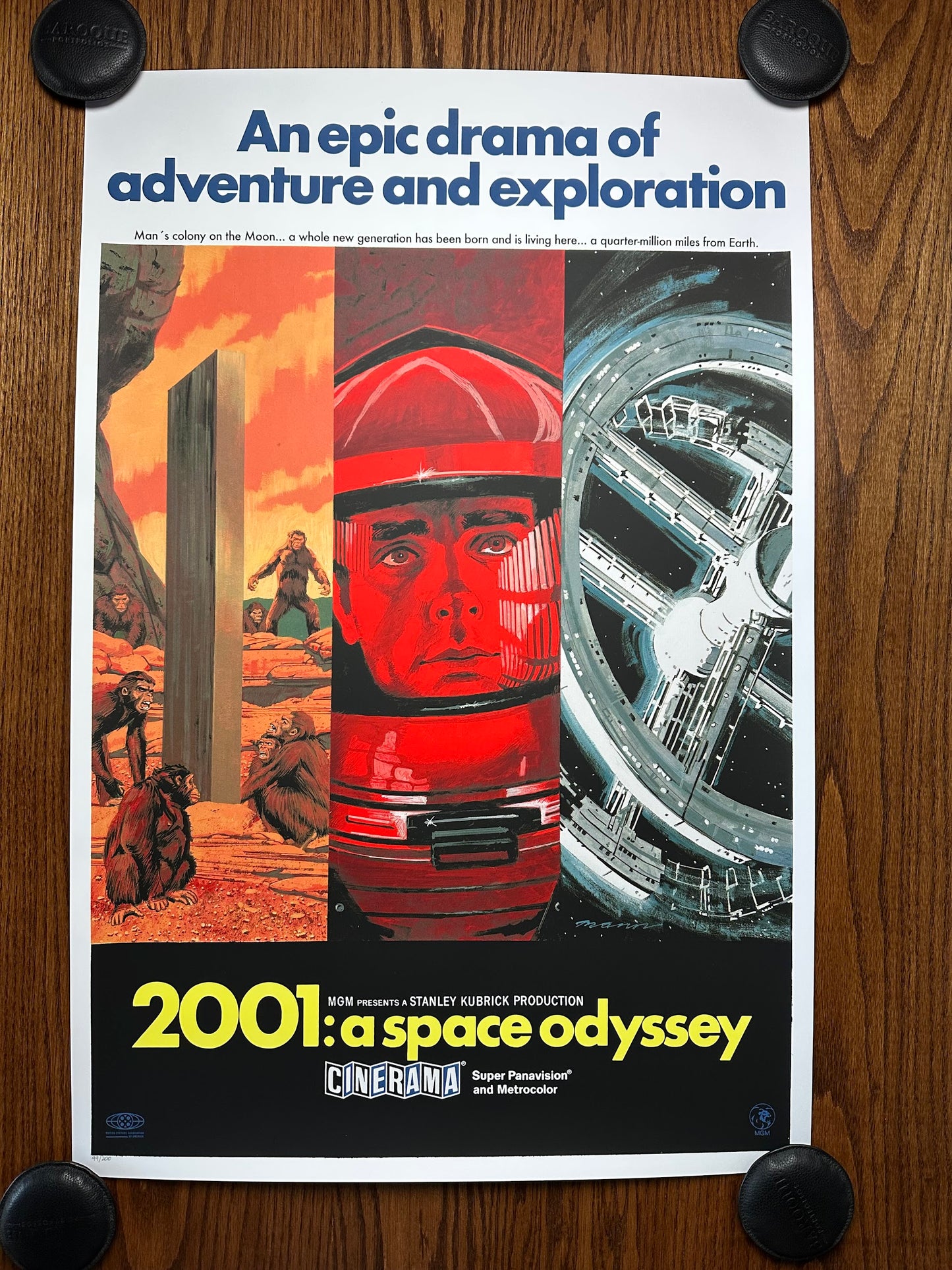Paul Mann – 2001 A Space Odyssey, 24 x 36 in, poster