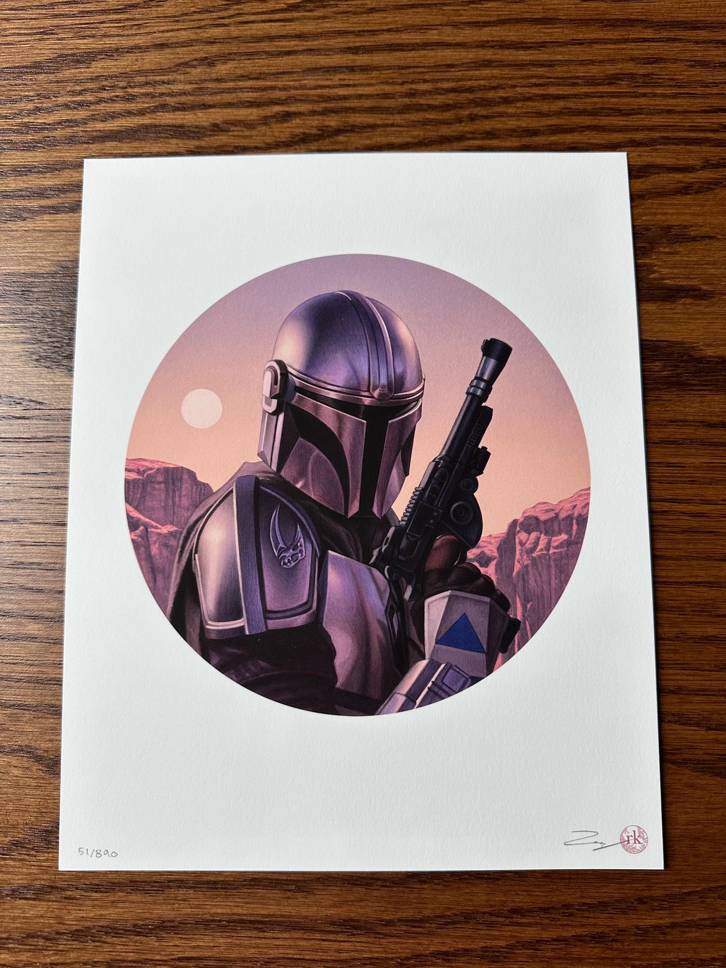 Rory Kurtz – The Mandalorian "The Way" Portrait, 8 x 10 in, art print