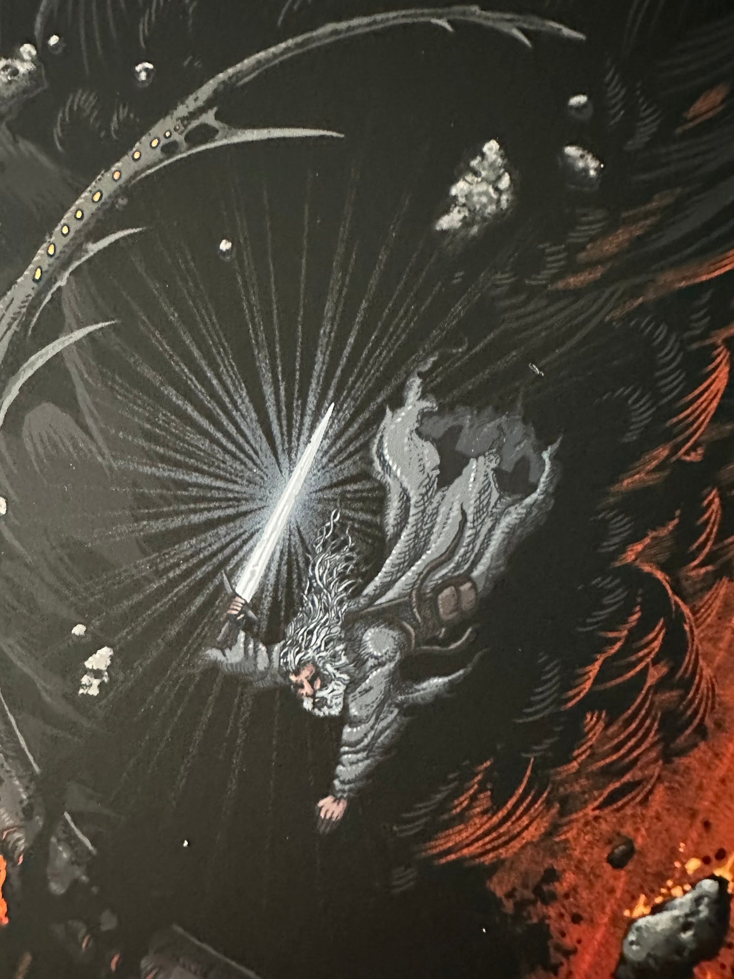 Brad Dunlop – LOTR Battle Beneath Khazad-dum, 12 x 24 in, art print, image 3