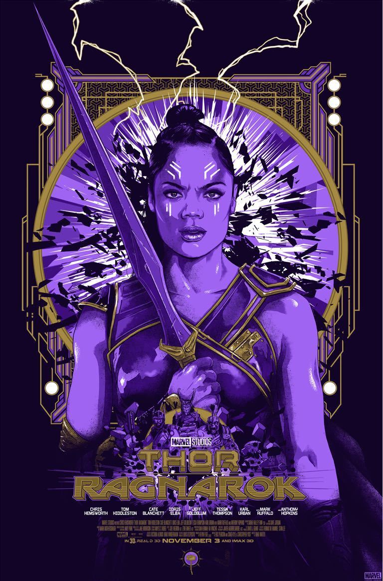 Vance Kelly – Thor Ragnarok Valkyrie Variant, 24 x 36 in, poster, image 7