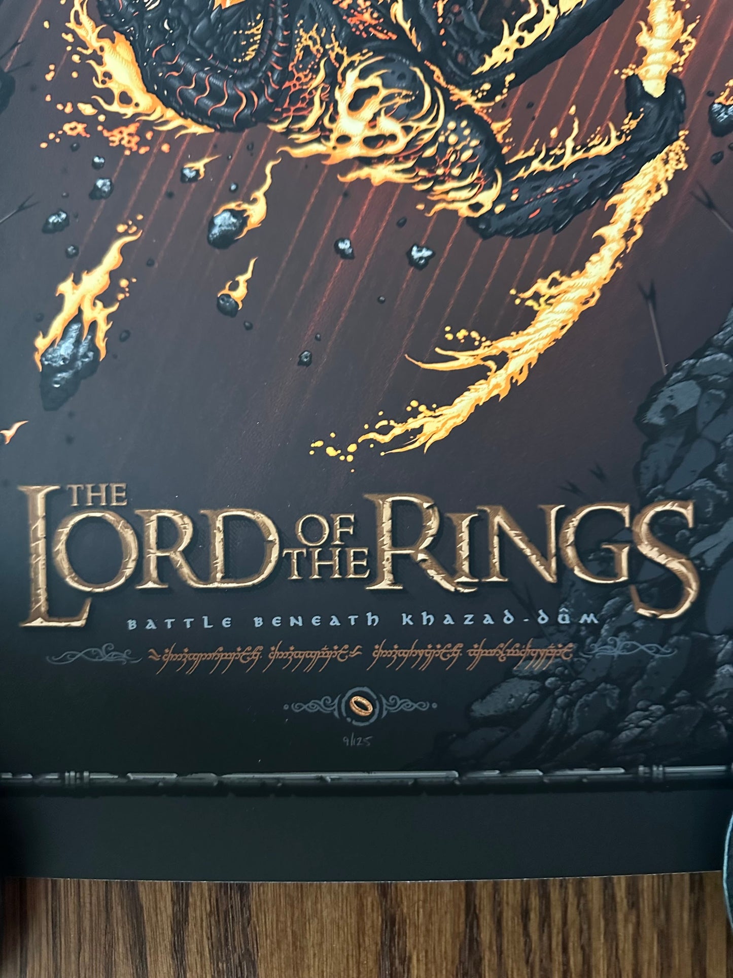 Brad Dunlop – LOTR Battle Beneath Khazad-dum, 12 x 24 in, art print, image 5