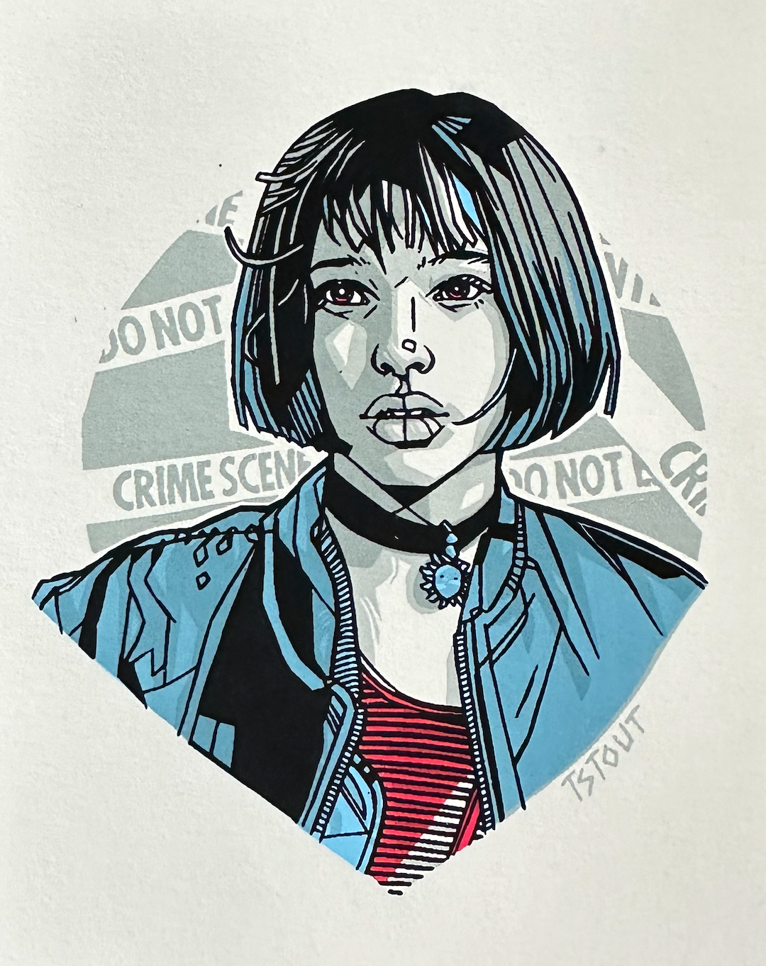Tyler Stout – Pros and Cons Series VIII Leon Mathilda Portrait, 4 x 5 in, art print, image 3