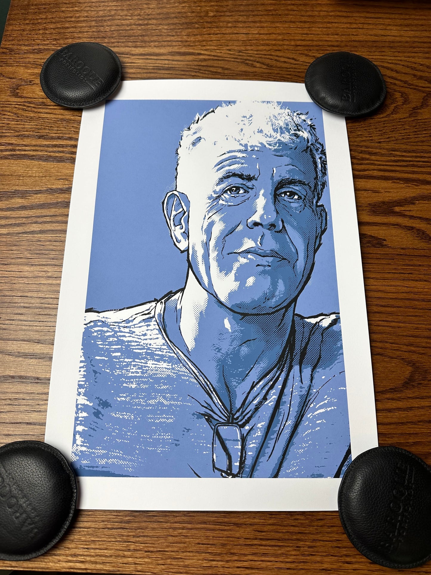 Joshua Budich – Anthony Bourdain Portrait, 12 x 18 in, art print