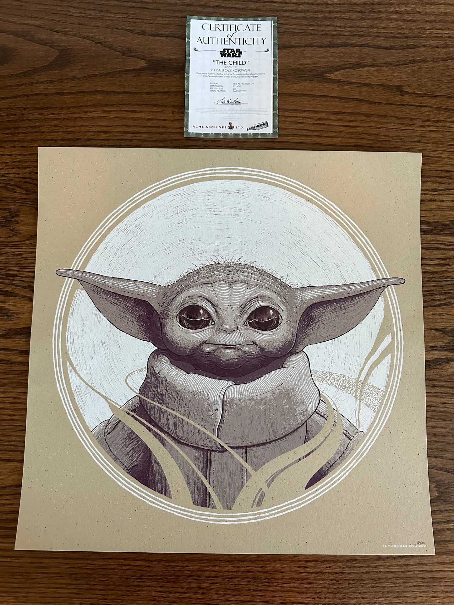 Bartosz Kosowski – The Child Variant (Brown), 20 x 20 in, art print, image 2