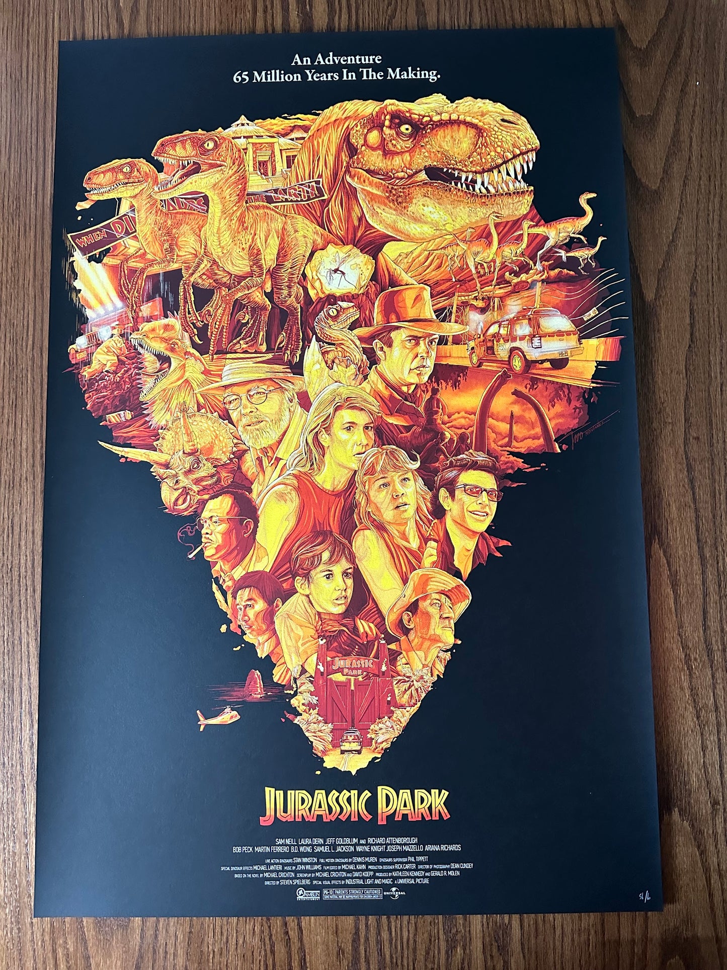 Tavo Montanez – Jurassic Park, 24 x 36 in, poster