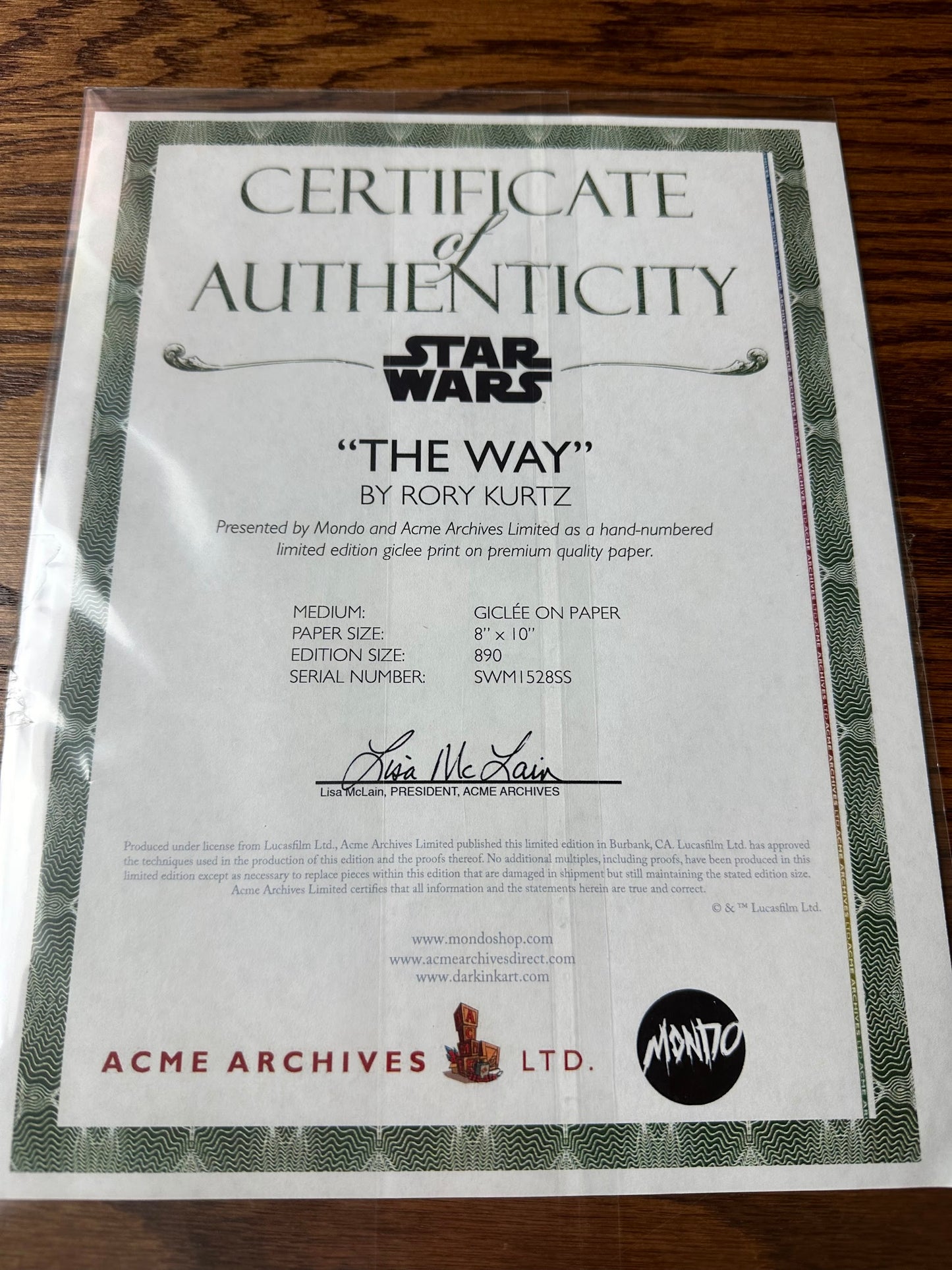 Rory Kurtz – The Mandalorian "The Way" Portrait, 8 x 10 in, art print, image 5
