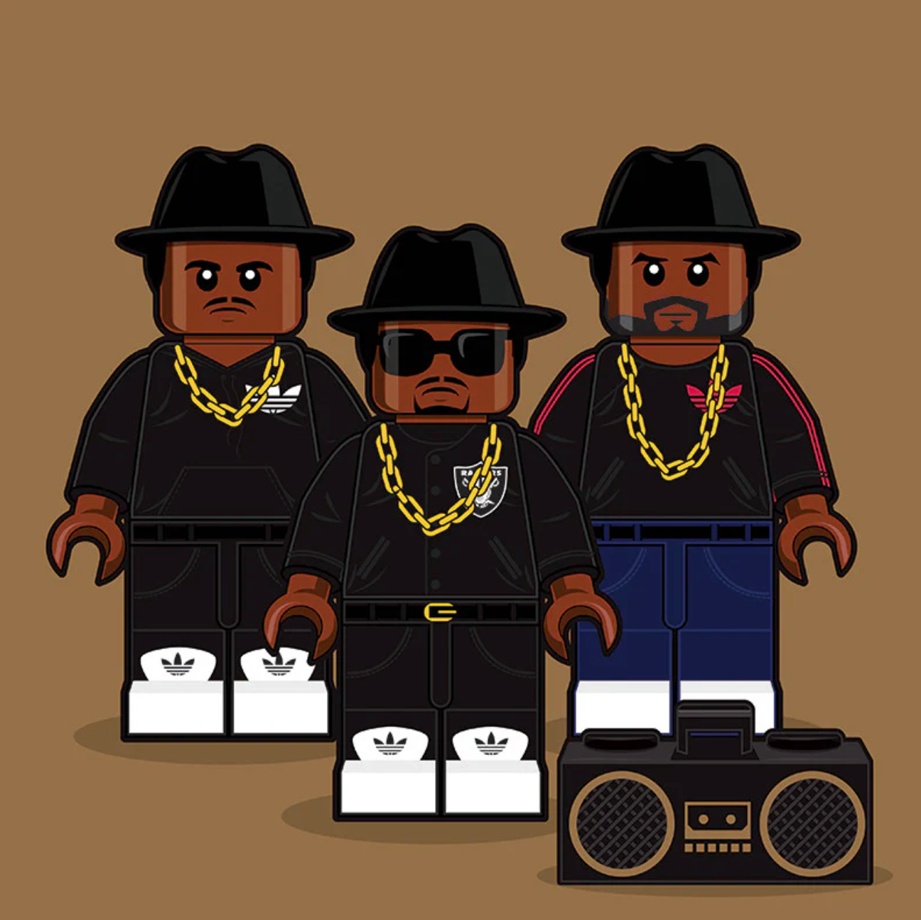 Dan Shearn - Lego Run DMC 12x12 art print - detail image 5