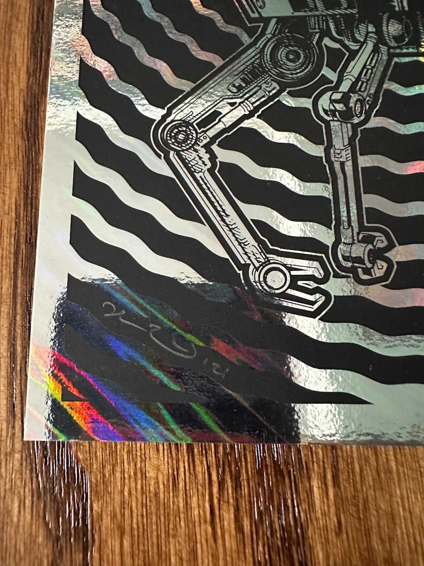 Joshua Budich - Star Wars Imperial Probe Droid Moon Lava Foil Variant 6x6 art print - detail image 3