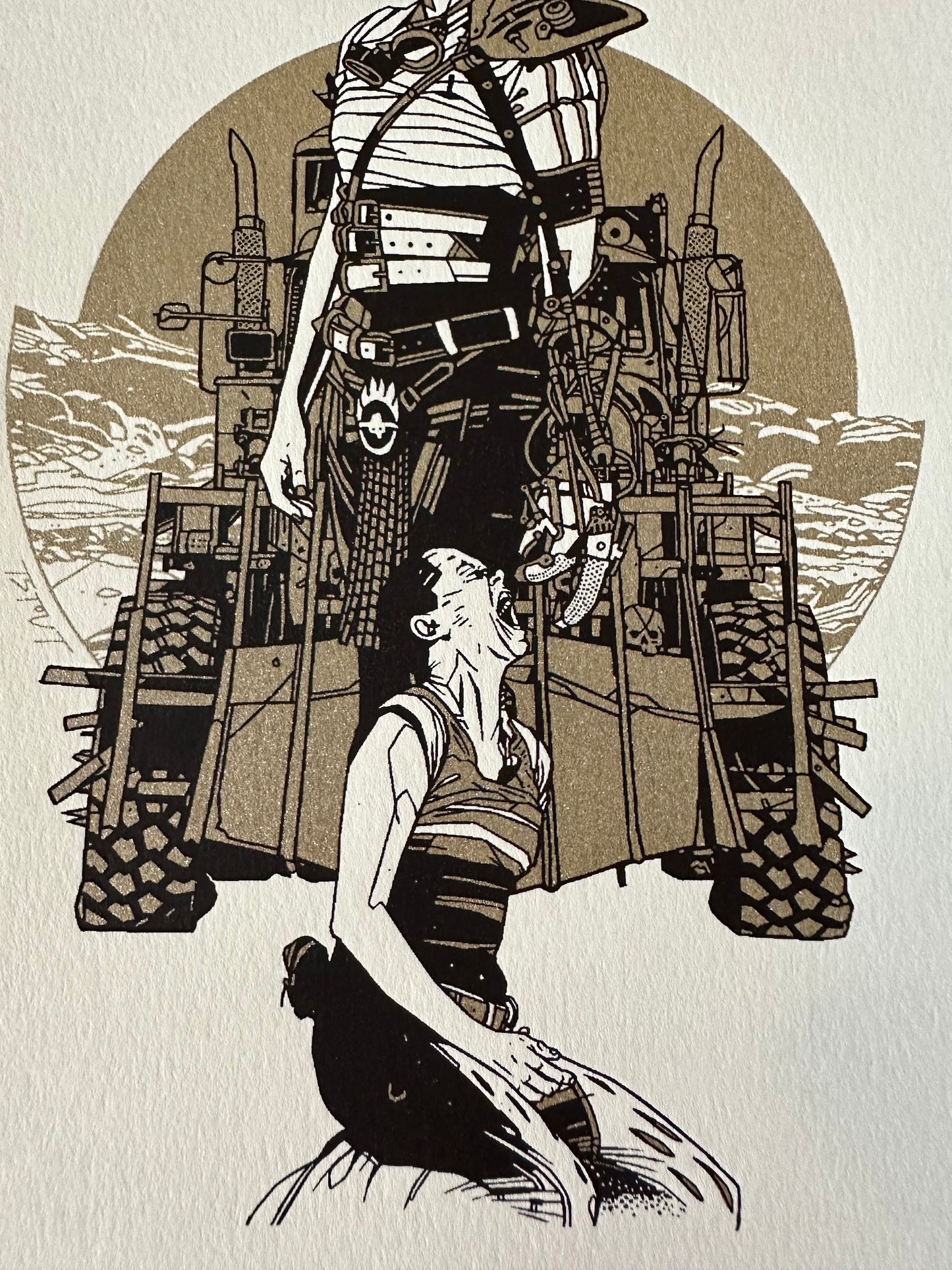 Tyler Stout - Mad Max Furiosa Large Handbill 5x8 art print - detail image 3
