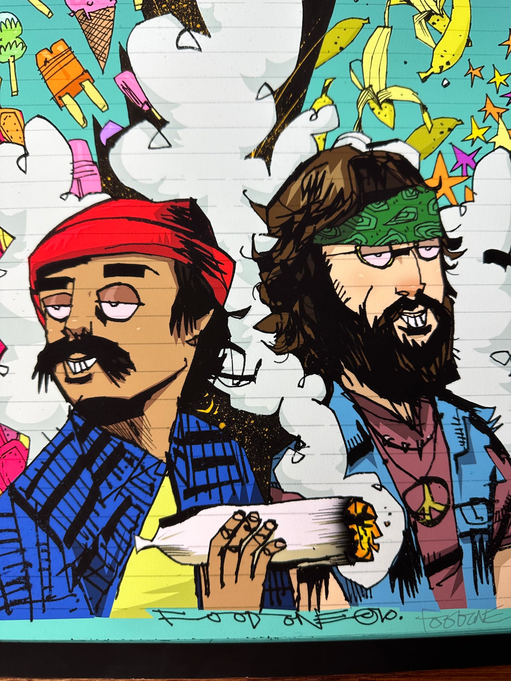 Jim Mahfood – Cheech & Chong, 12 x 16 in, art print, image 2