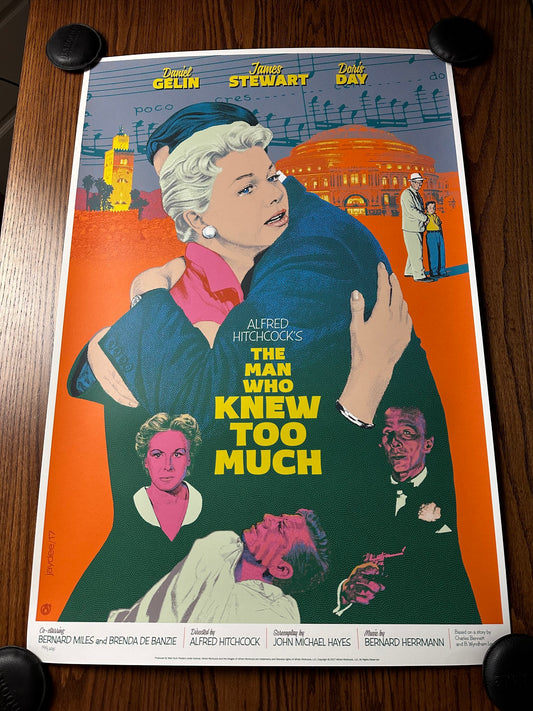 Jack Durieux – The Man Who Knew Too Much, 24 x 36 in, poster