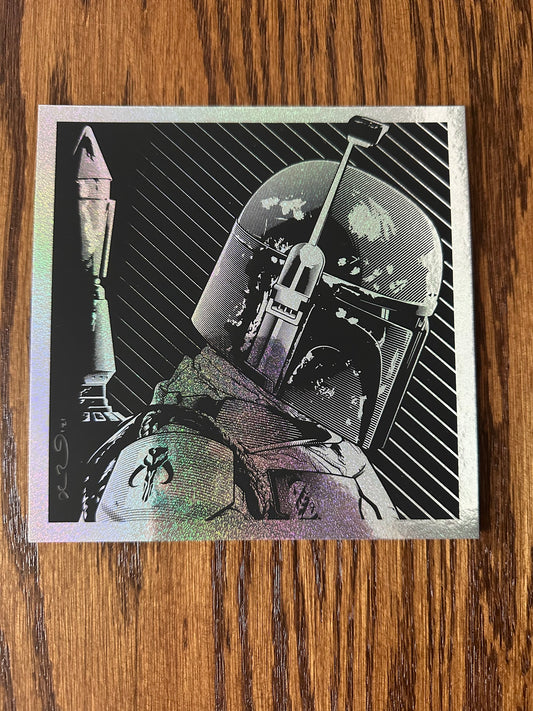 Joshua Budich - Star Wars Mando Dots Lite Foil Variant 6x6 art print