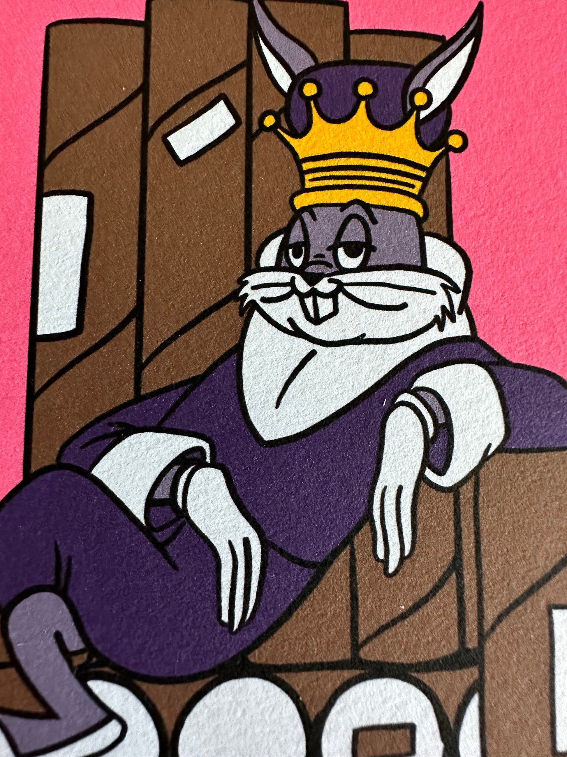 Raid71 – Bugs Bunny on Tube Throne, 10 x 10 in, art print, image 2