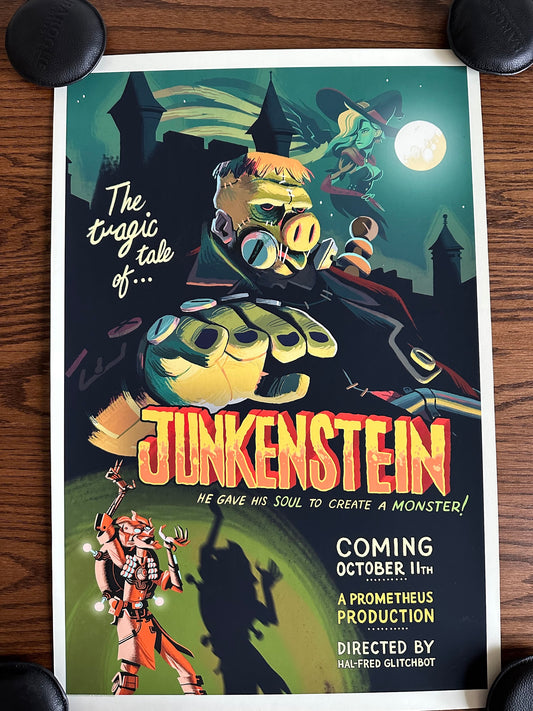 Glen Brogan – Junkenstein, 16 x 24 in, art print