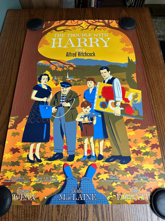David Merveille – The Trouble With Harry, 24 x 36 in, poster