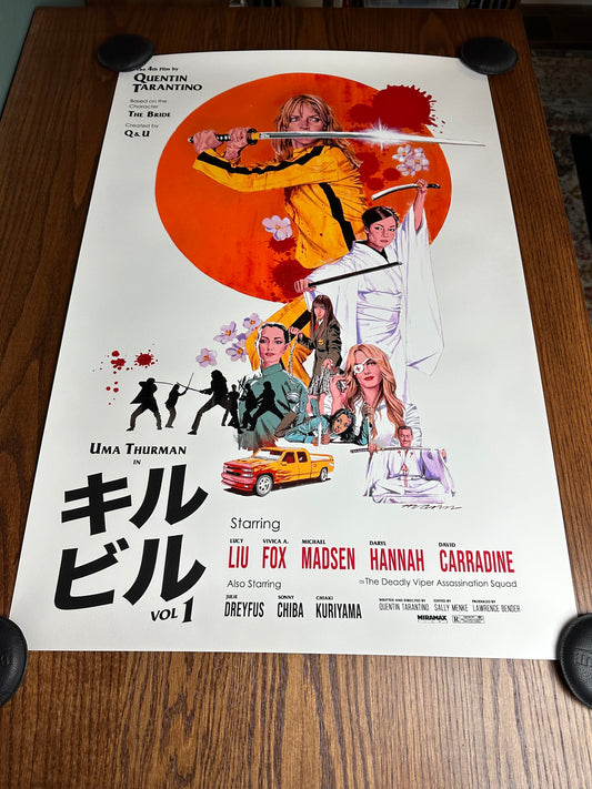 Paul Mann – Kill Bill Vol 1 White Variant, 24 x 36 in, poster