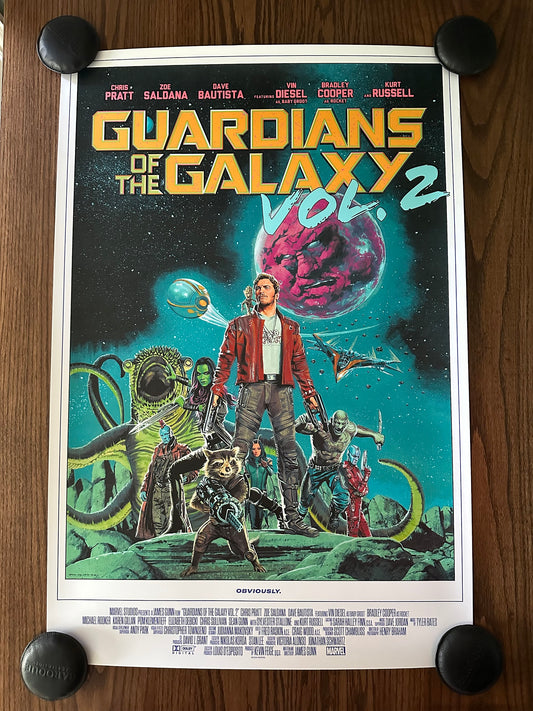 Paul Mann – Guardians of the Galaxy 2 White Variant, 24 x 36 in, poster