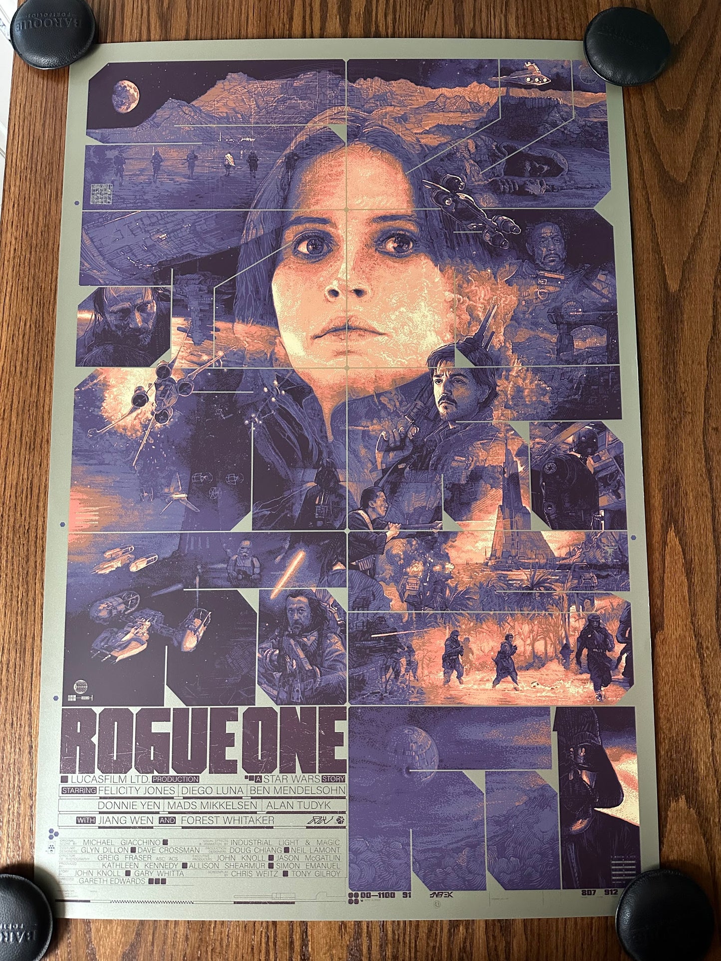 Krzysztof Domardzki - Star Wars Rogue One Variant 24x36 movie poster