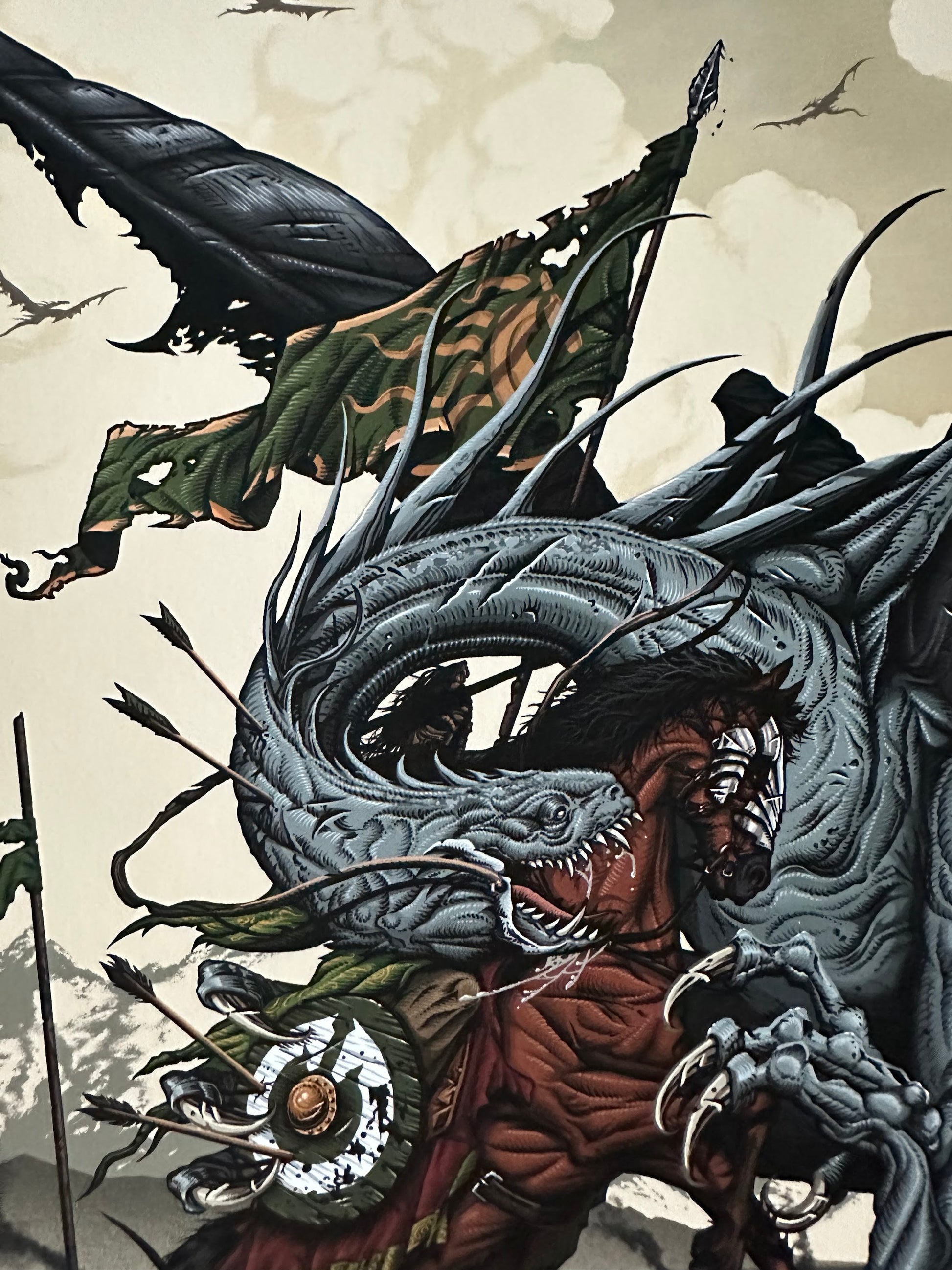 Brad Dunlop – LOTR Battle of the Pelennor Fields, 12 x 24 in, art print, image 2