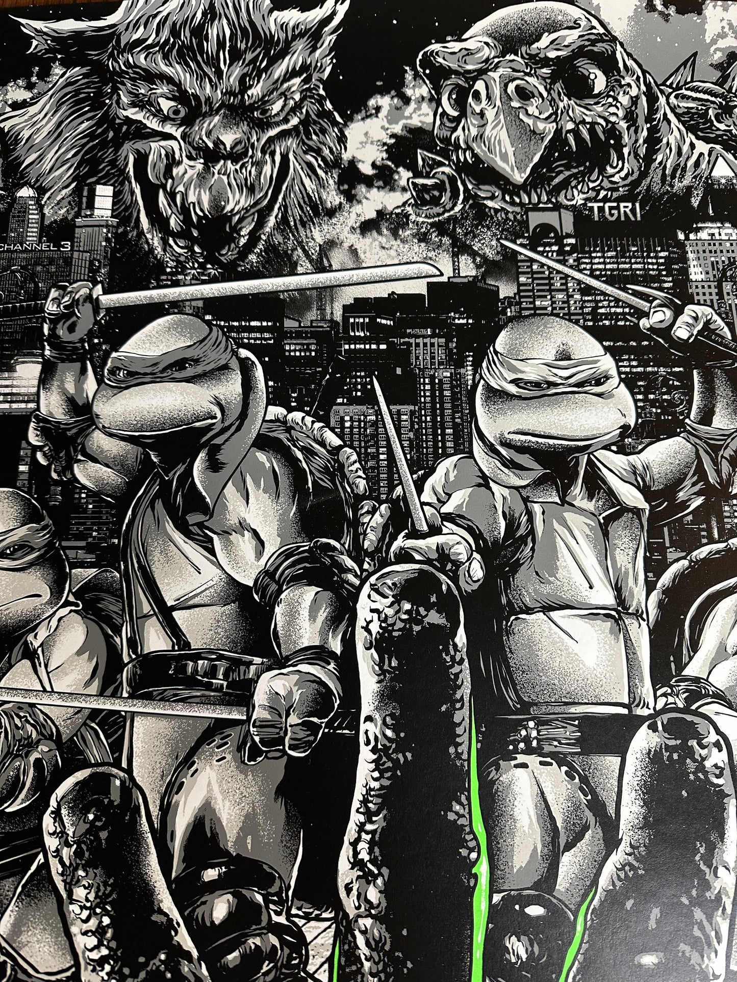 Anthony Petrie – Teenage Mutant Ninja Turtles 2 Variant, 24 x 36 in, poster, image 2
