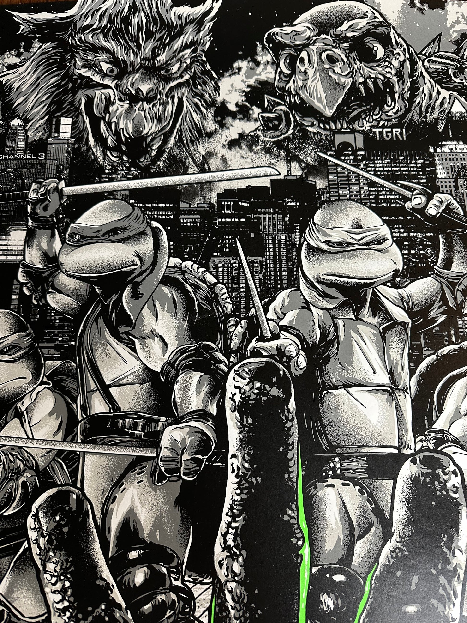 Anthony Petrie – Teenage Mutant Ninja Turtles 2 Variant, 24 x 36 in, poster, image 2