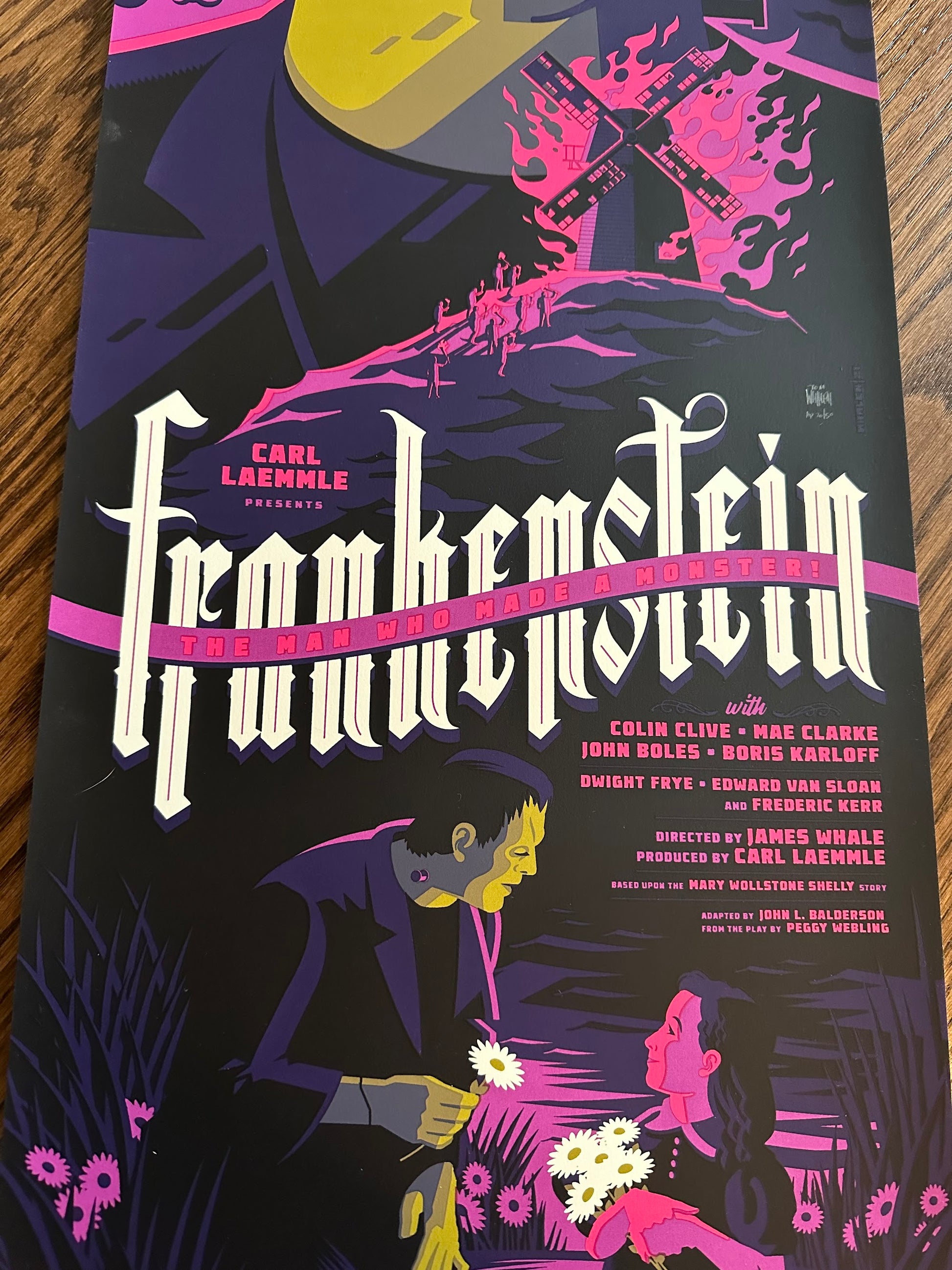 Tom Whalen – Frankenstein, 12 x 36 in, art print, image 4