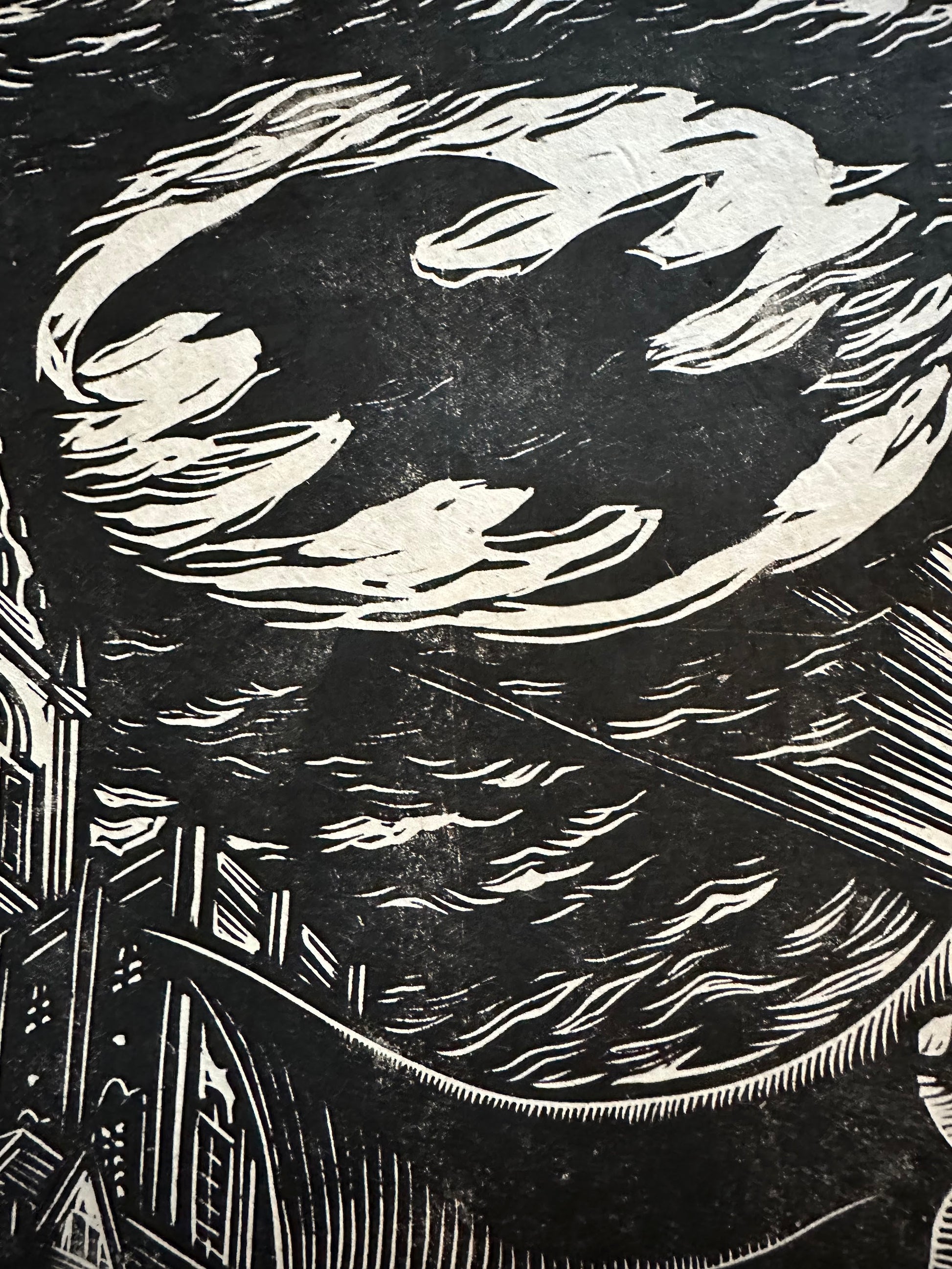 Brian Reedy – Batman Crime Alley Linocut, 20 x 30 in, art print