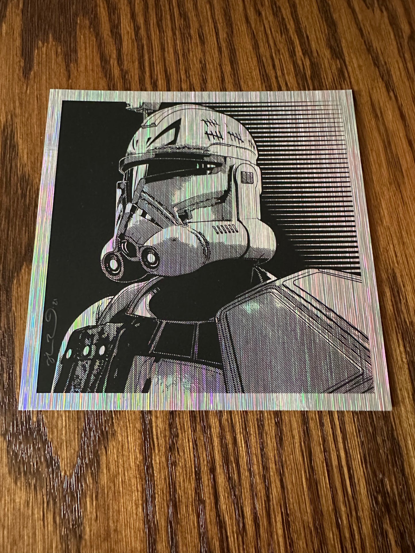 Joshua Budich - Star Wars Commander Rex Tinsel Foil Variant 6x6 art print