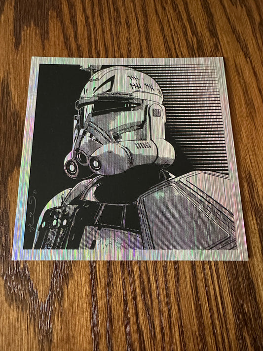 Joshua Budich - Star Wars Commander Rex Tinsel Foil Variant 6x6 art print