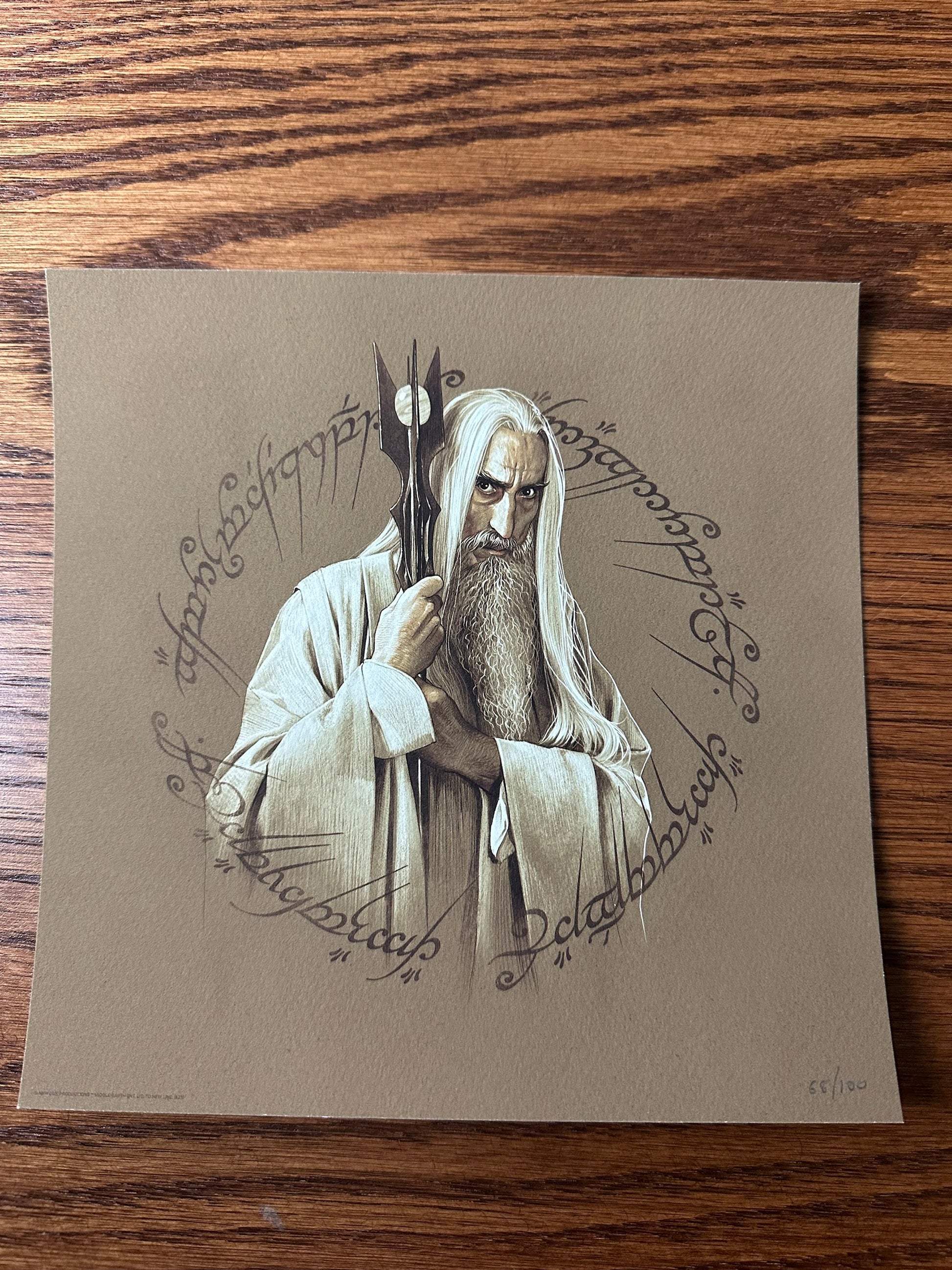 Phantom City Creative – Lord of the Rings Saruman Portrait, 8 x 8 in, art print