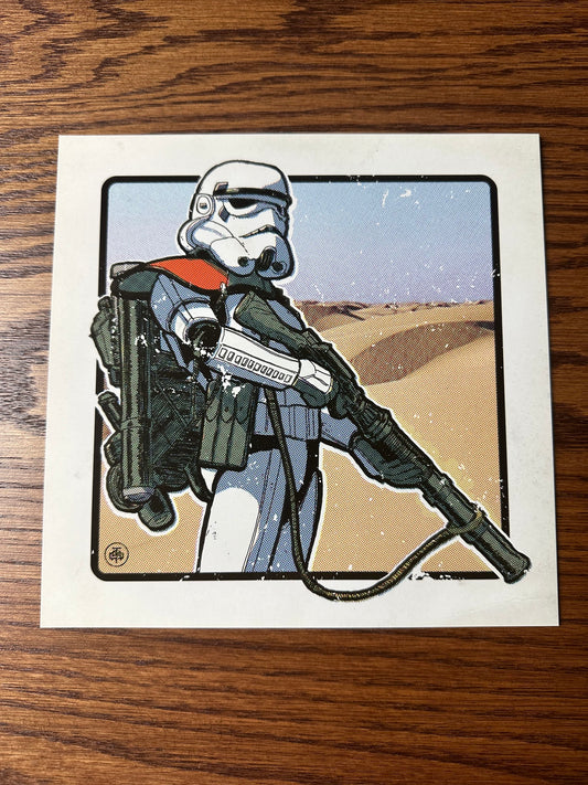 Tim Anderson – Star Wars Desert Stormtrooper Portrait, 8 x 8 in, art print