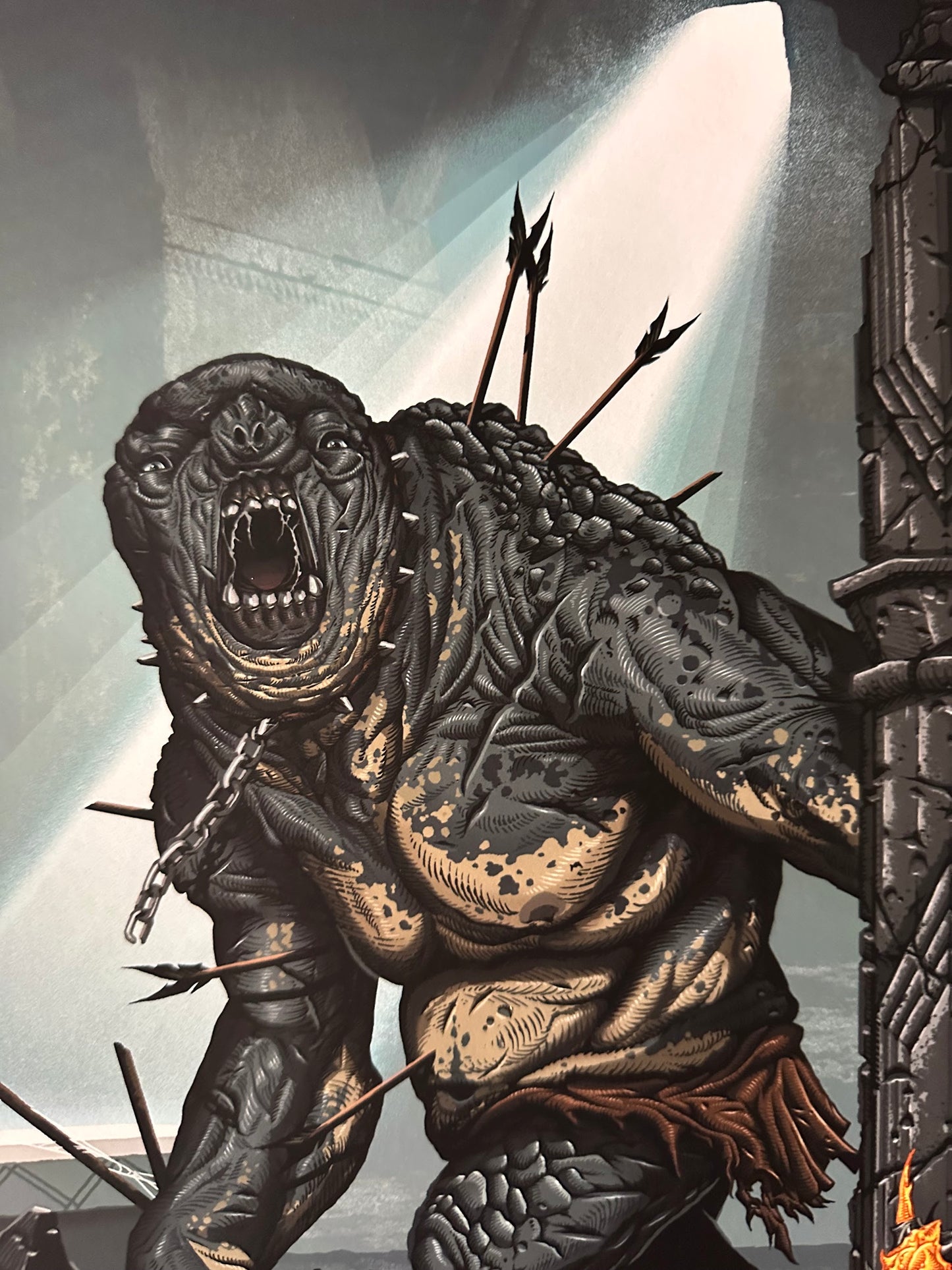 Brad Dunlop – LOTR Battle Within Balin's Tomb, 12 x 24 in, art print, image 2