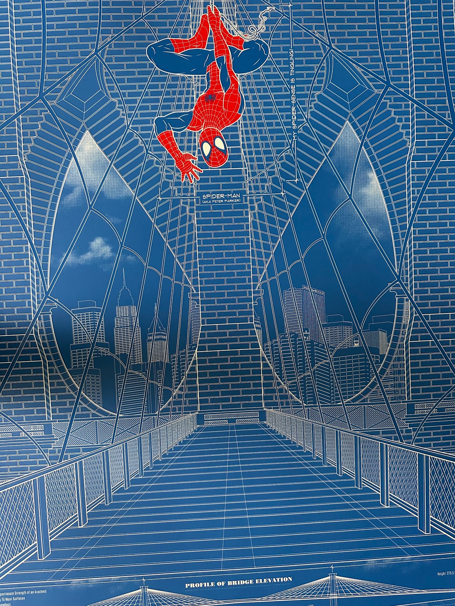 Anthony Petrie - Spider-Man Brooklyn Bridge 24x36 movie poster - detail image 3