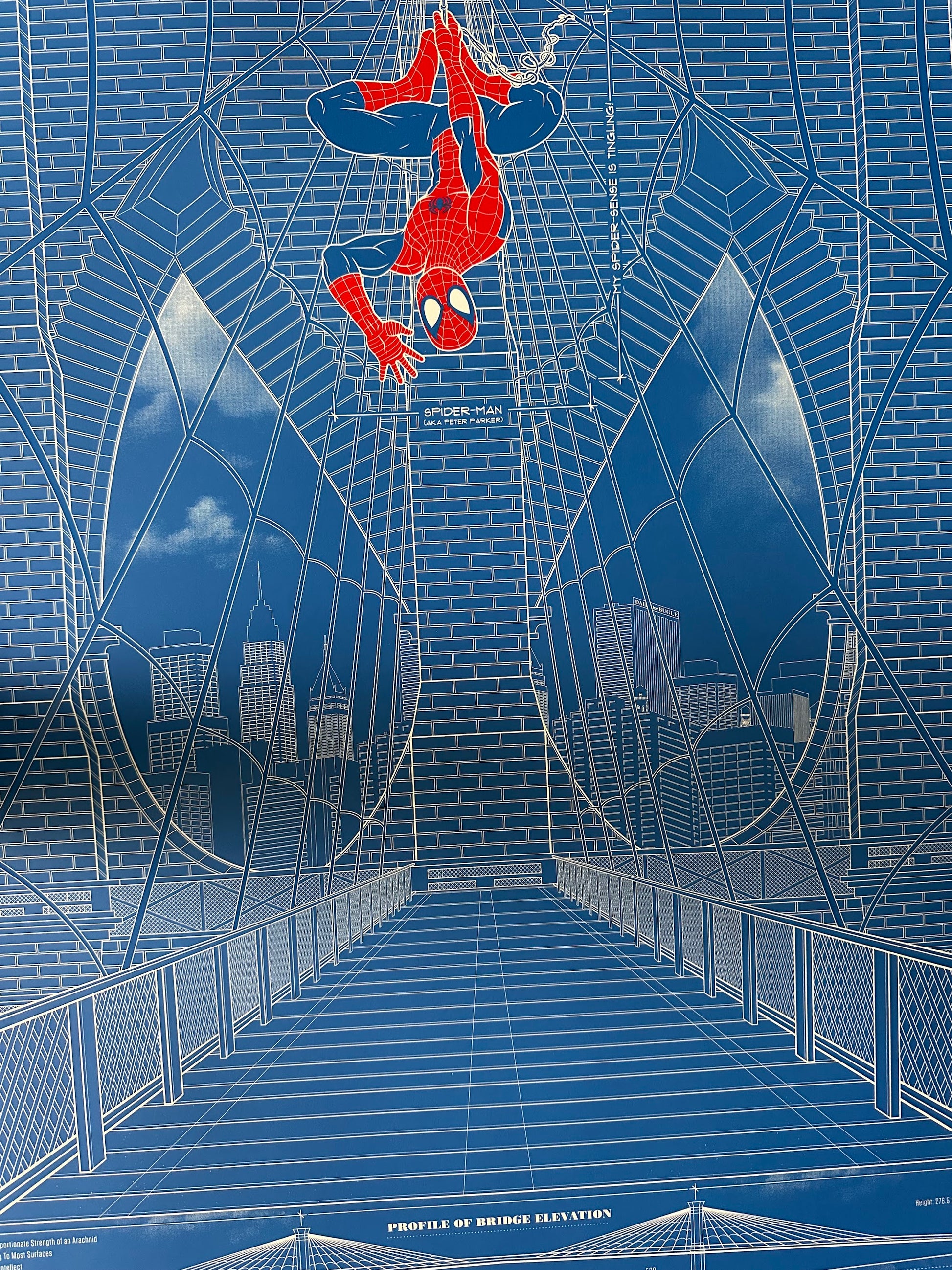 Anthony Petrie - Spider-Man Brooklyn Bridge 24x36 movie poster - detail image 3