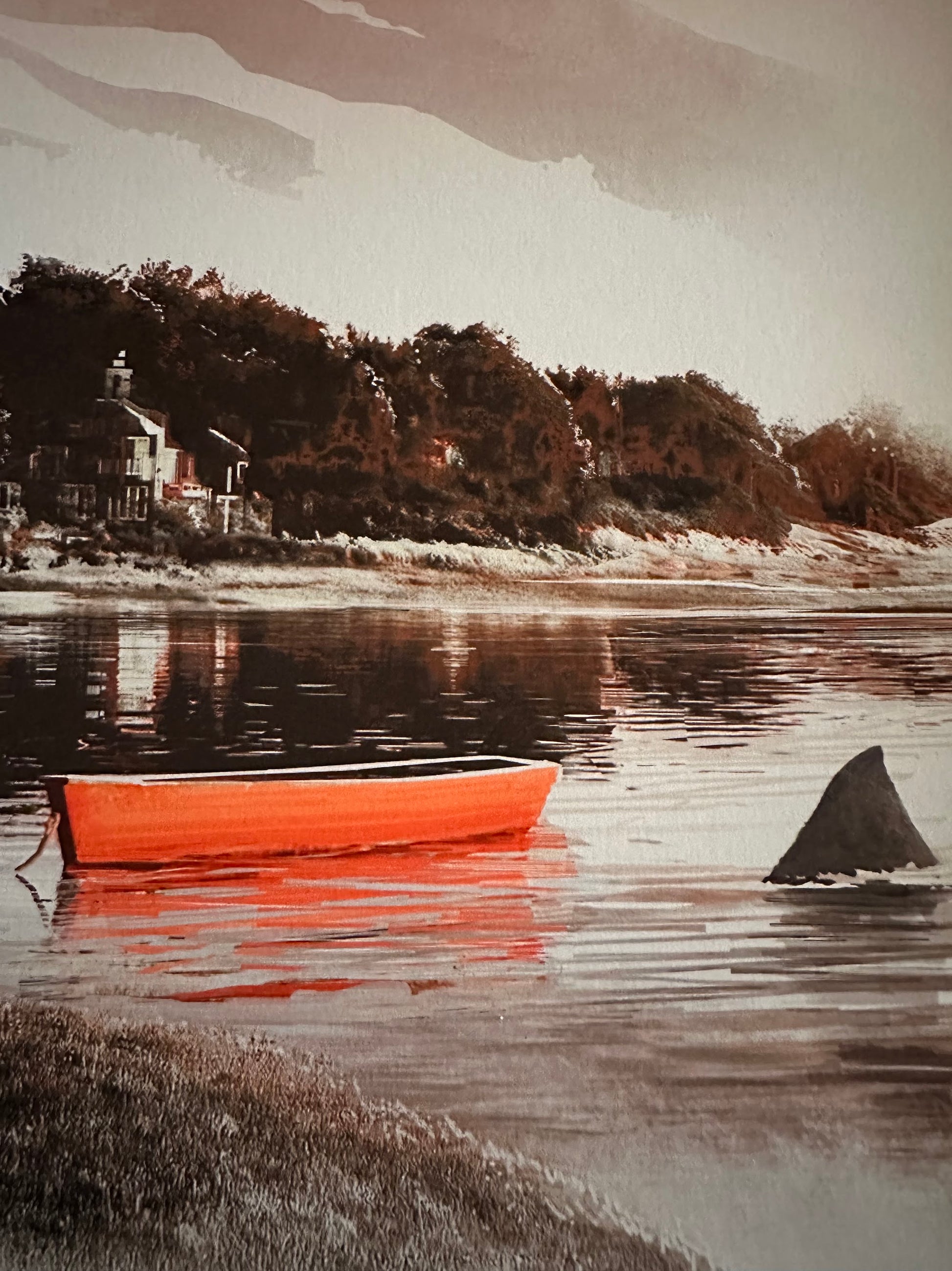 JC Richard – Jaws Amity Harbor Red Variant, 10 x 24 in, art print, image 3