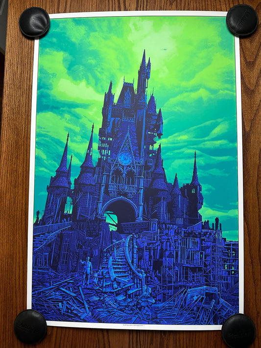 Daniel Danger – Disney Castle "To All That Come to the Happy Place" Green Variant, 24 x 36 in, poster