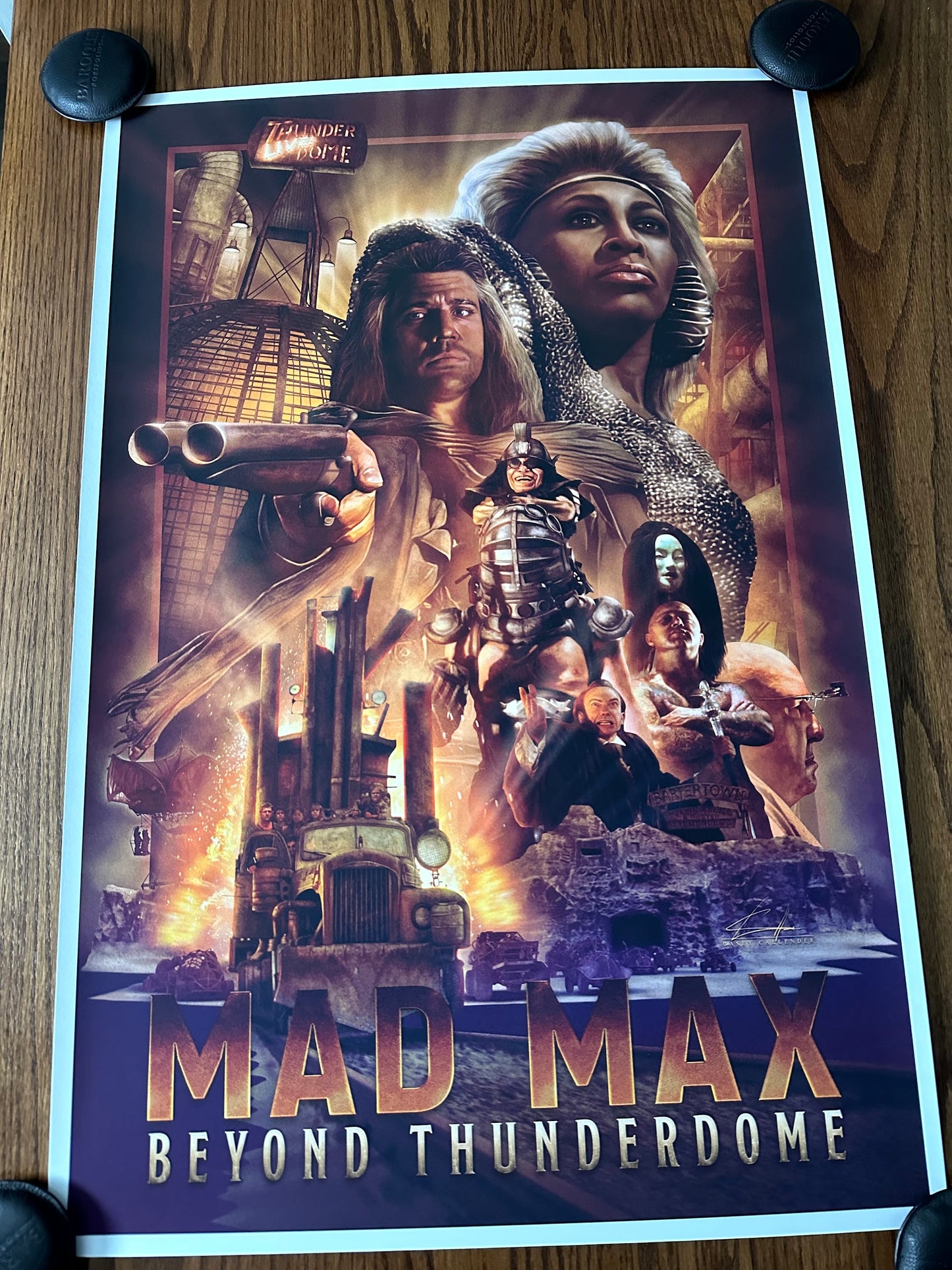 Casey Callender – Mad Max Beyond the Thunderdome, 24 x 36 in, poster