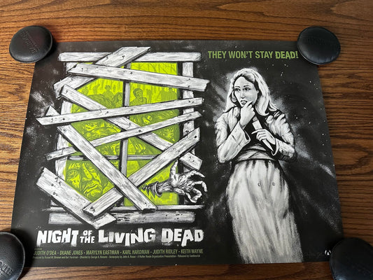 Zeb Love – Night of the Living Dead, 24 x 18 in, art print