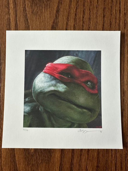 Ashton Gallagher – Teenage Mutant Ninja Turtles Raph Portrait, 6 x 6 in, art print