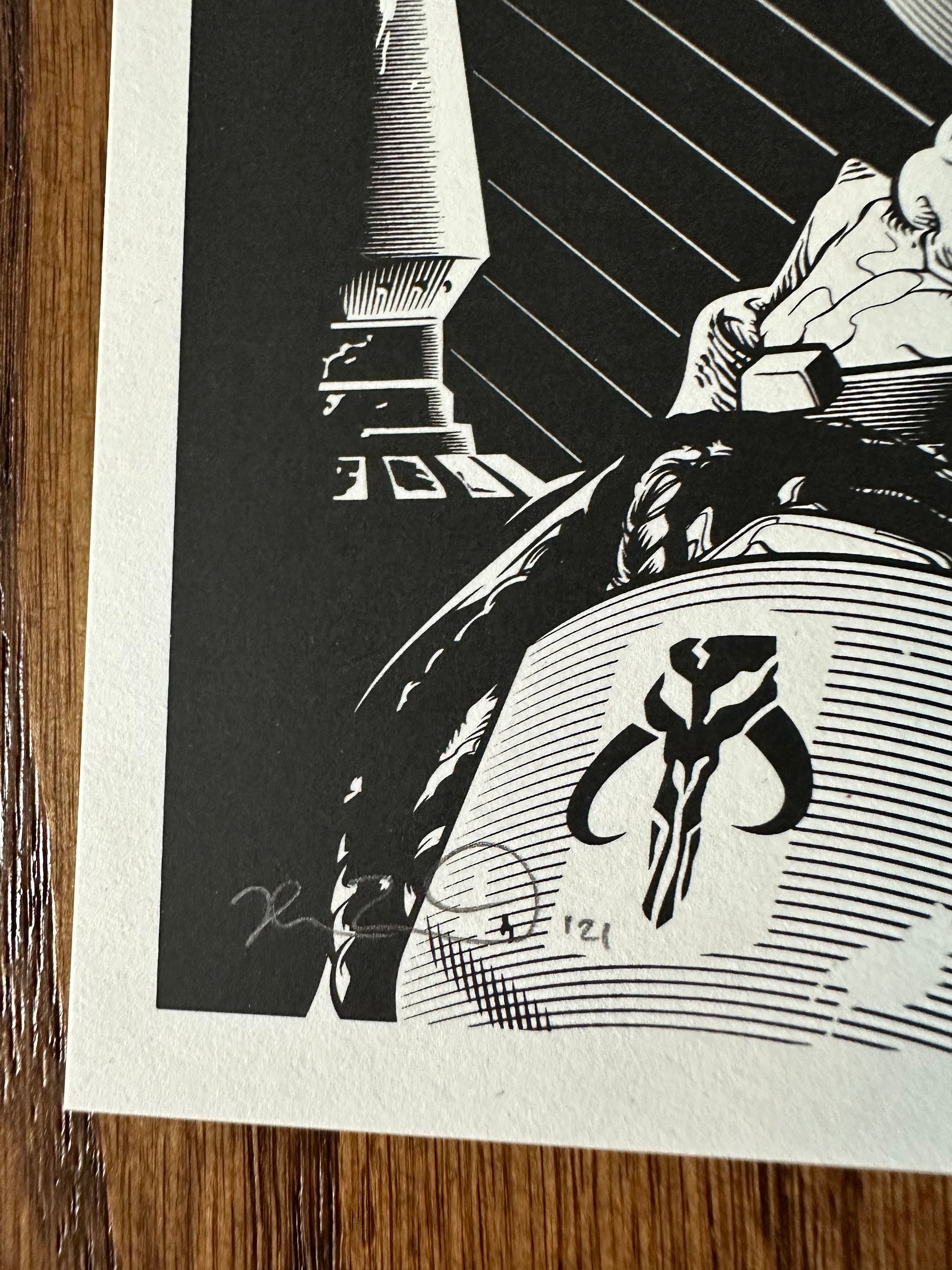 Joshua Budich - Star Wars Mando Milk Variant 6x6 art print - detail image 3