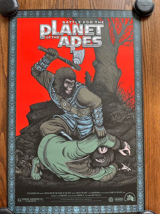 Florian Bertimer – Battle For The Planet of the Apes, 24 x 36 in, poster, image 2