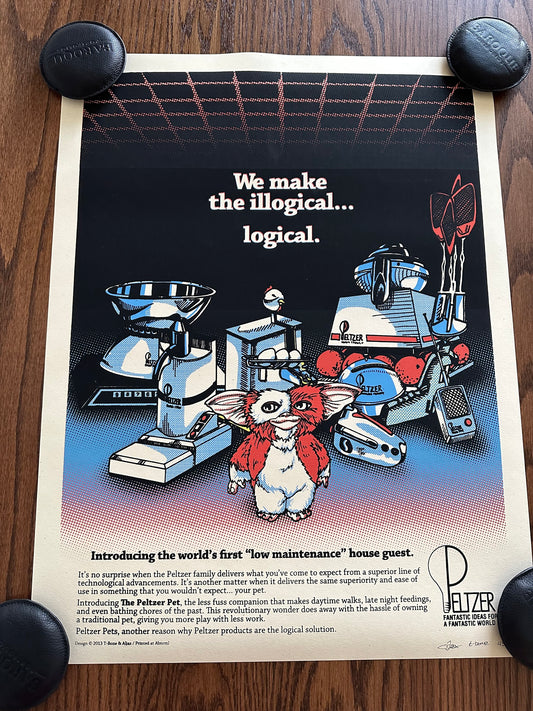 T-Bone & Ajax – Peltzer Gremlins Ad, 19 x 25 in, art print, image 3