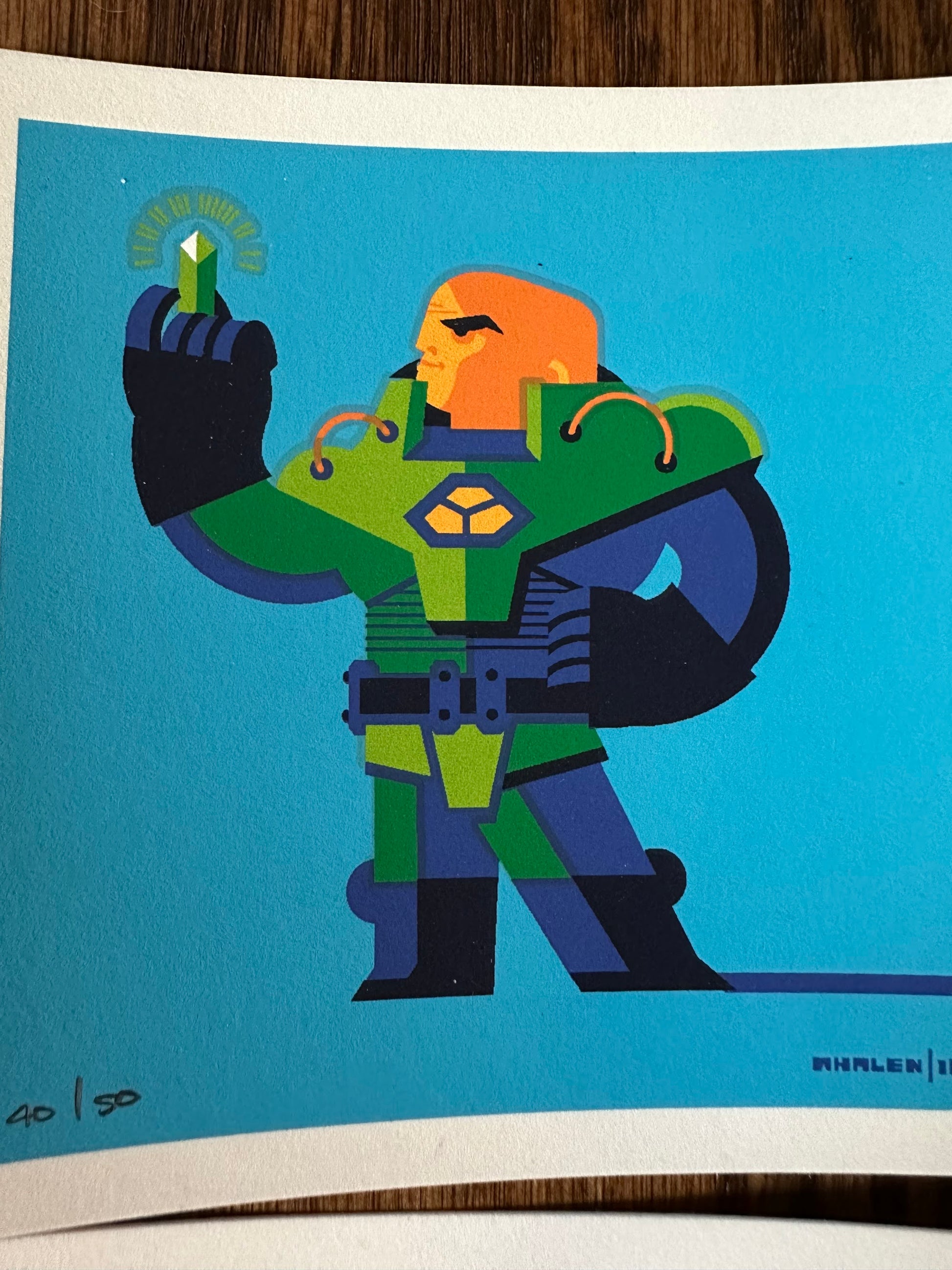 Tom Whalen - Clark vs. Lex 4x4 art print - detail image 2