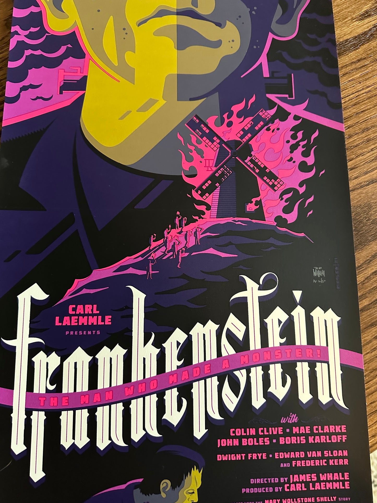 Tom Whalen – Frankenstein, 12 x 36 in, art print, image 3