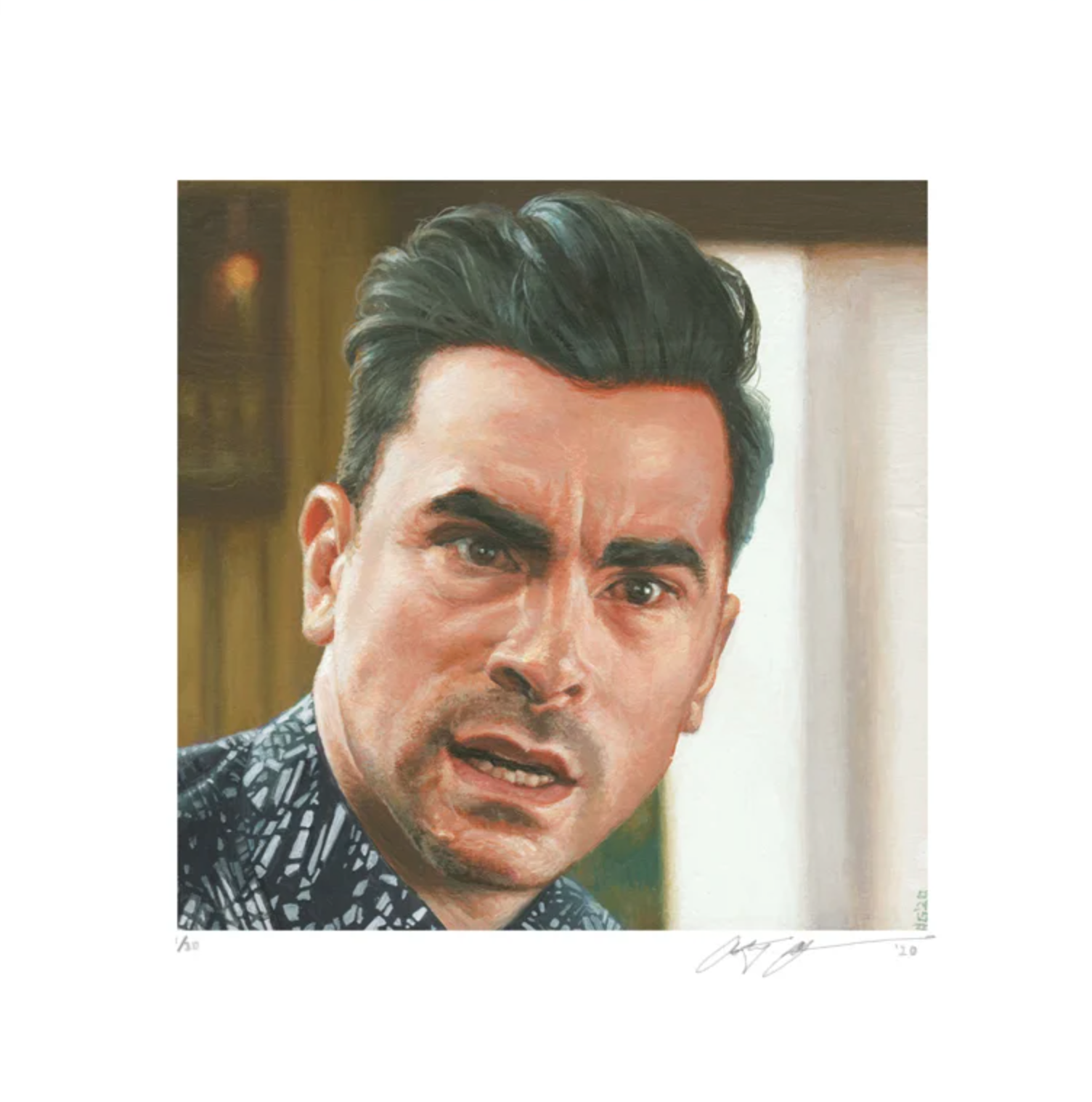 Ashton Gallagher – Schitt's Creek David Rose Portrait, 6 x 6 in, art print, image 4