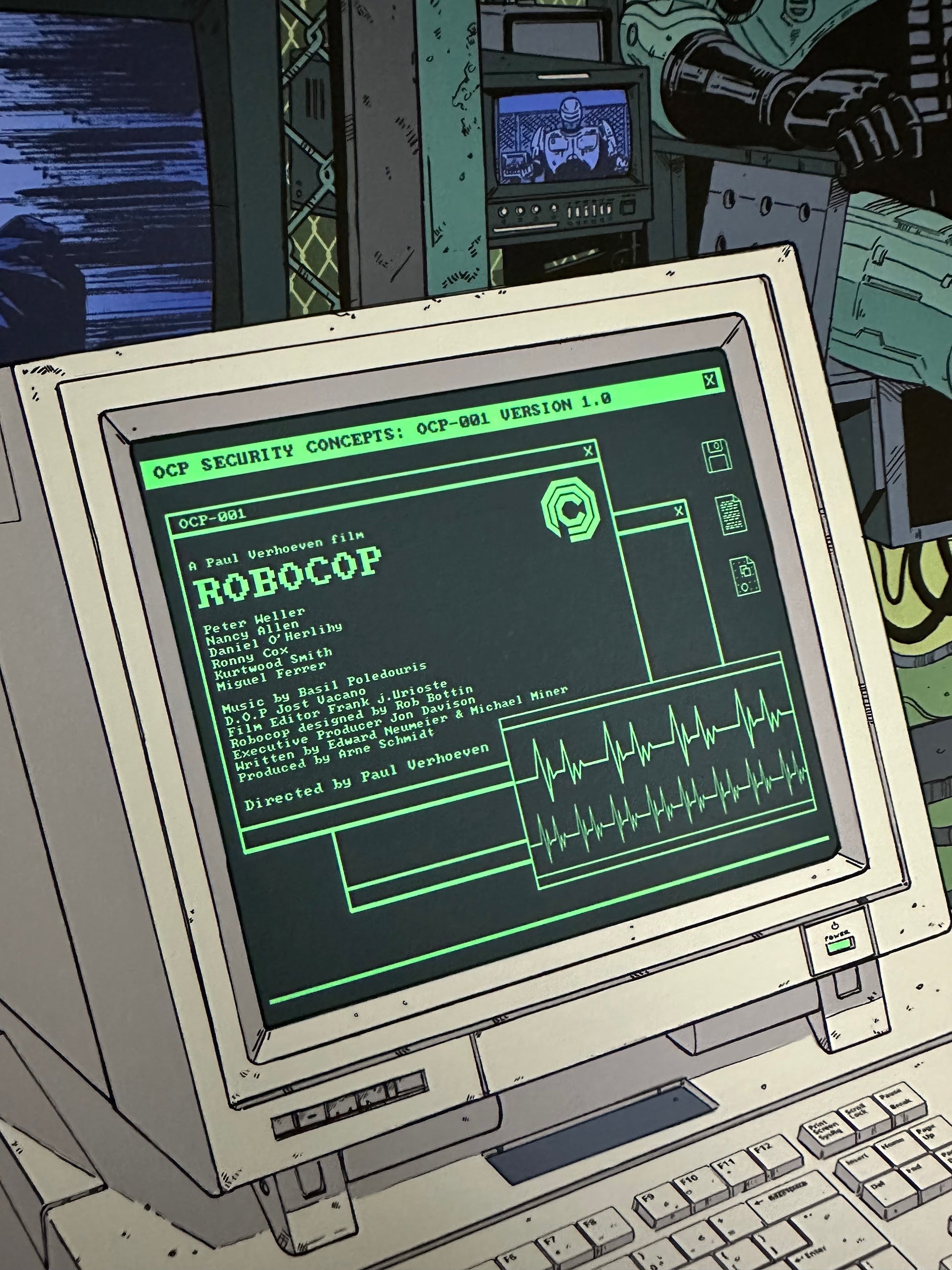 Laurie Greasley – Robocop, 24 x 18 in, art print, image 2