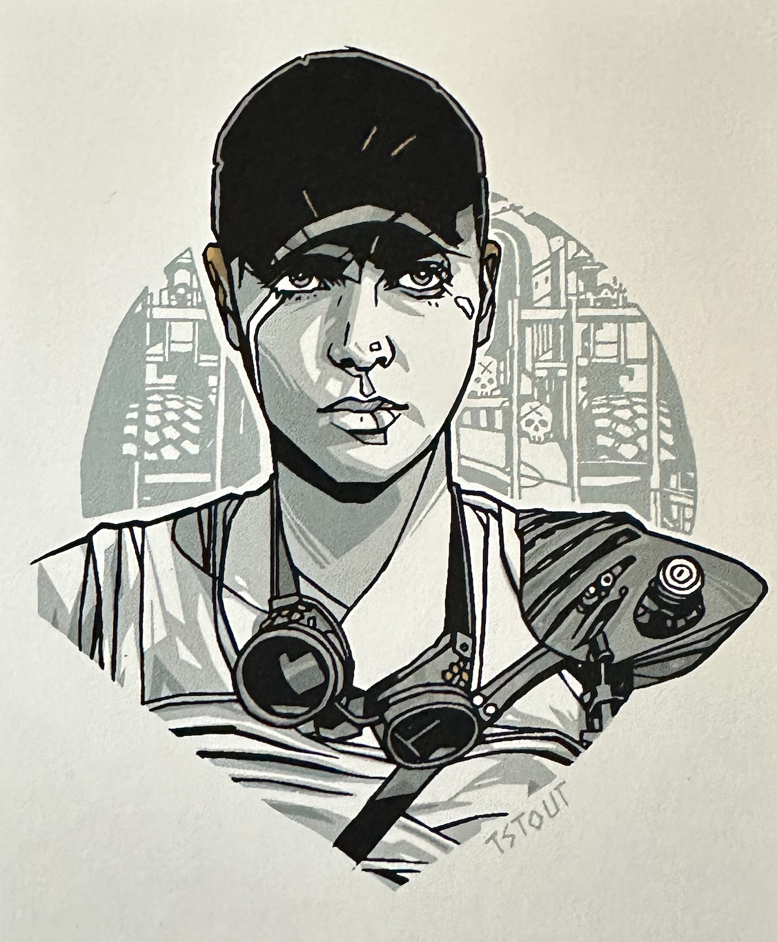 Tyler Stout – Mad Max Fury Road Furiosa Handbill, 4 x 5 in, art print, image 5