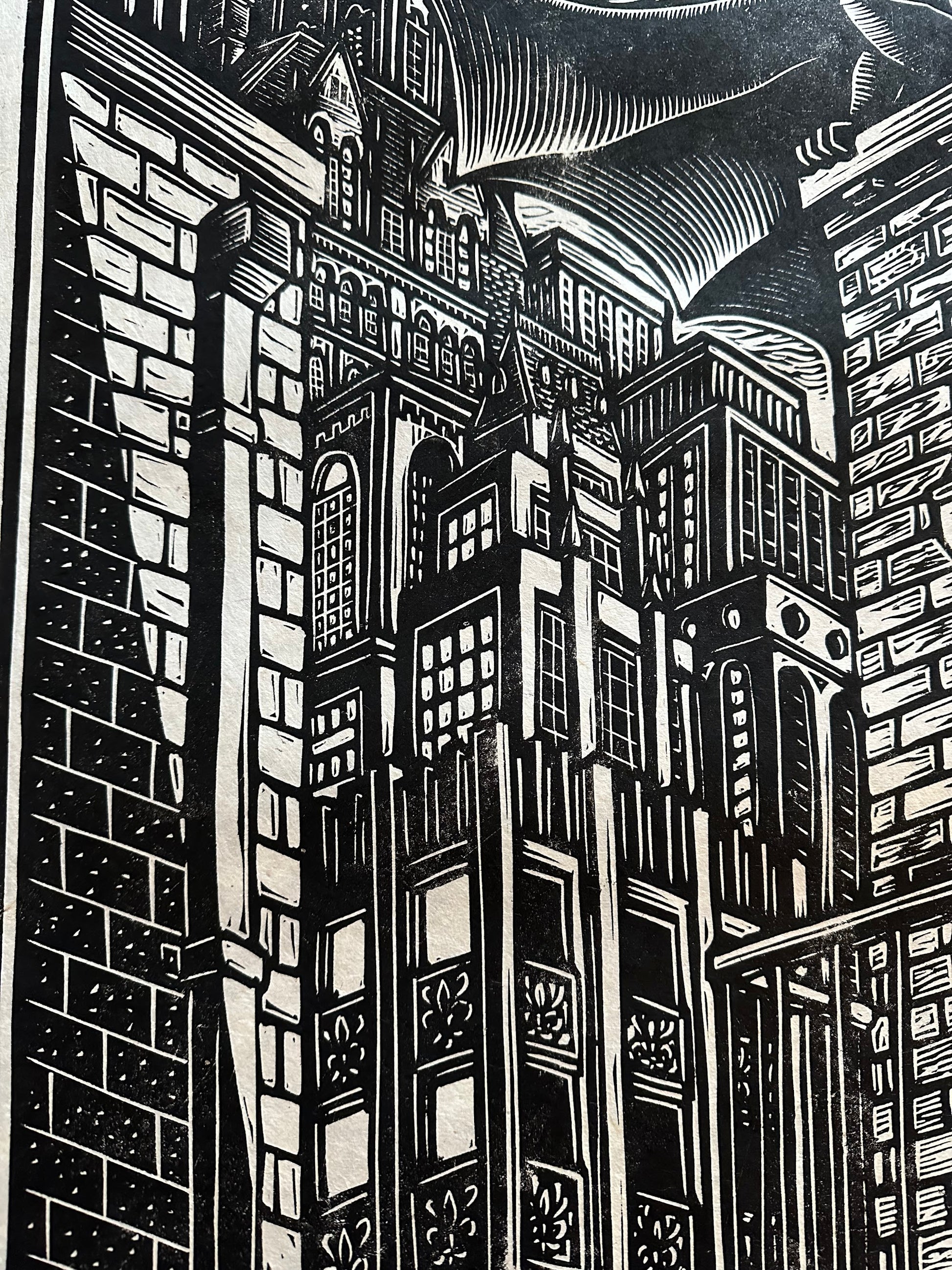 Brian Reedy – Batman Crime Alley Linocut, 20 x 30 in, art print, image 6