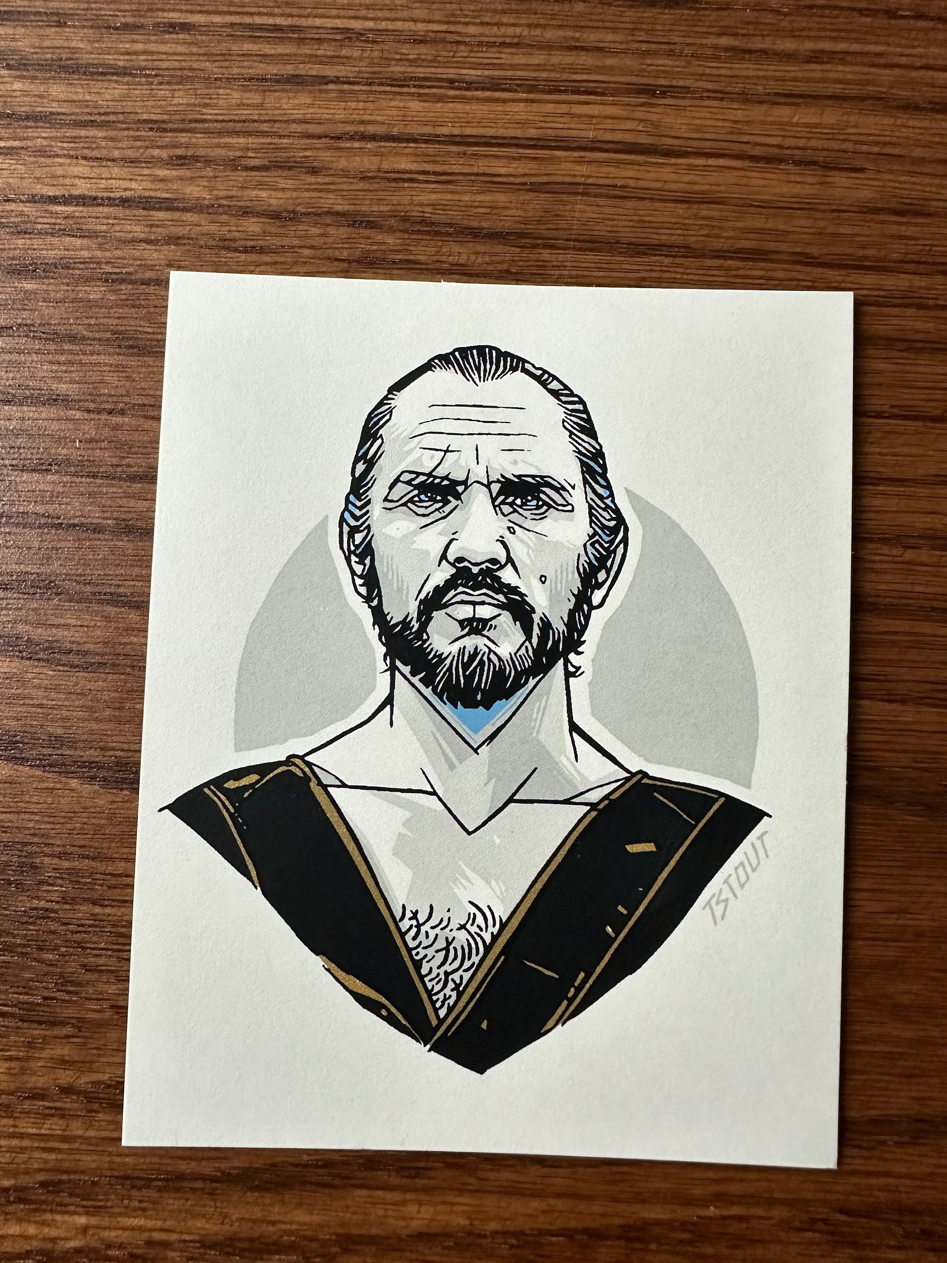 Tyler Stout – Pros and Cons Series VI General Zod Handbill, 4 x 5 in, art print