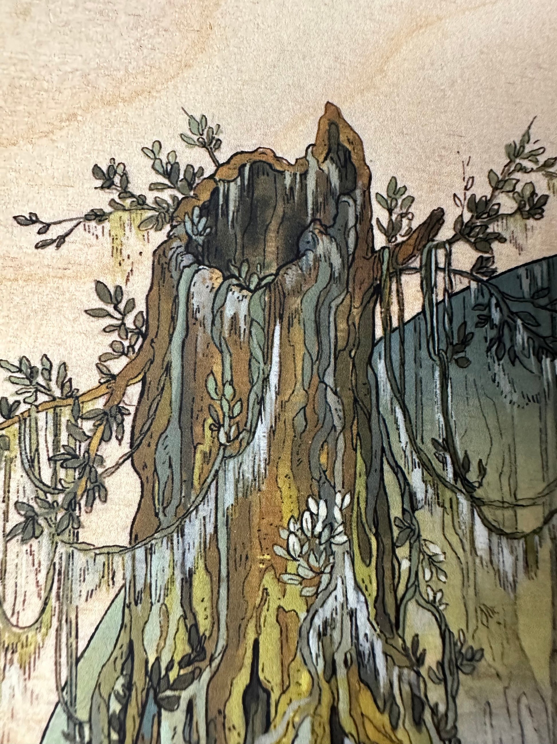 Unknown – Star Wars Luke Degobah - Wood Grain, 12 x 12 in, art print